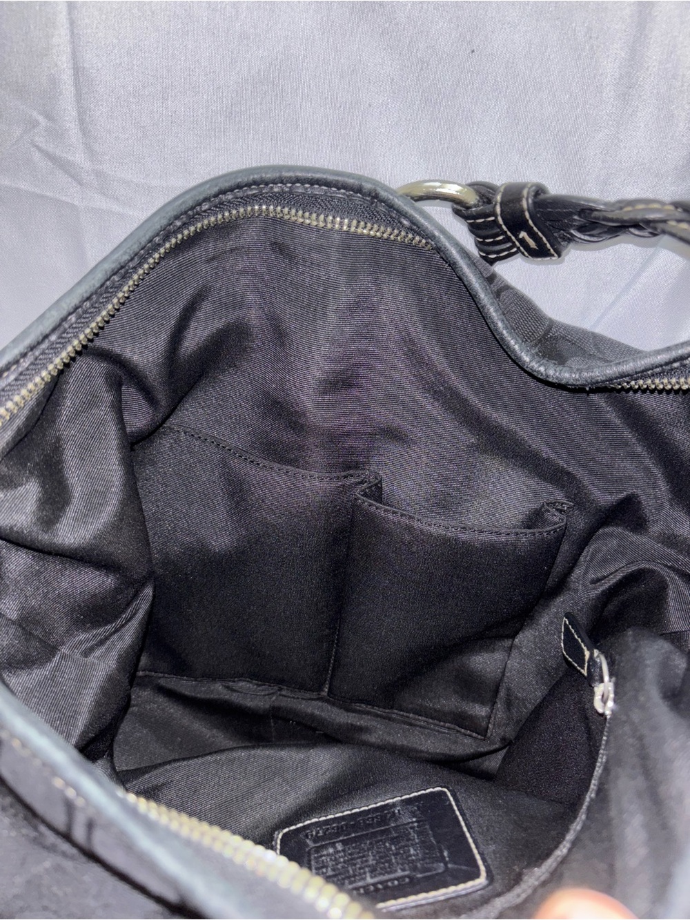 Coach Black Signature Hobo Shoulder Bag - Picture 5 of 7